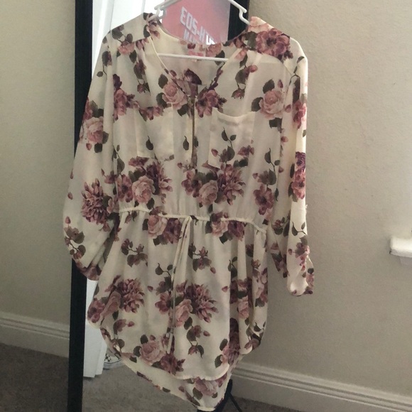 Stella Tweed Dresses & Skirts - Floral mid-thigh long dress
